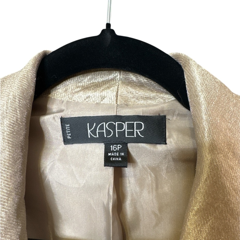 Kasper Gold Metallic Trench Coat - Picture 5 of 10